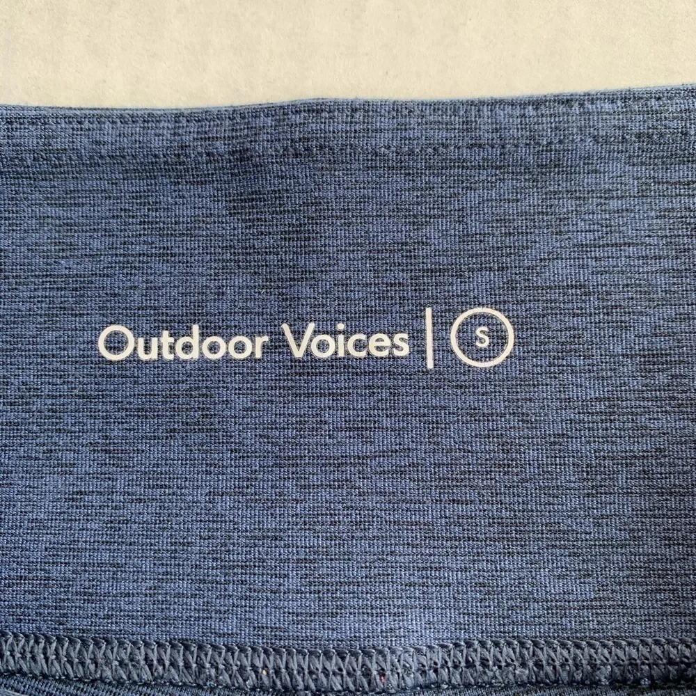 Outdoor Voices Blue Cropped Leggings Small - Picture 4 of 6